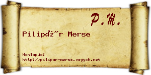 Pilipár Merse névjegykártya